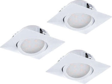 Eglo pineda - inbouwarmatuur - 3 lichts - wit