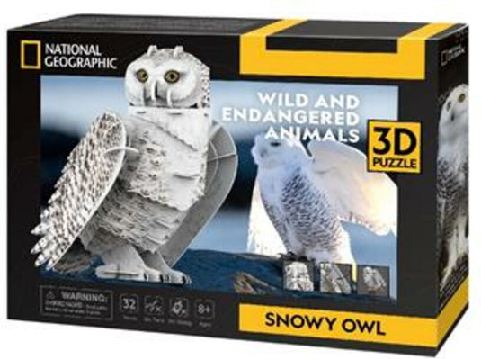 National geographic 3d puzzel ng sneeuw uil