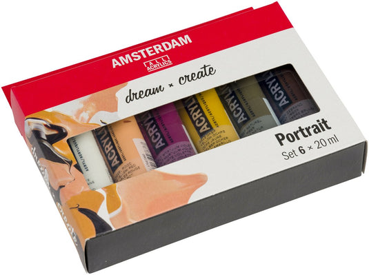 Amsterdam standard series acrylverf portret set | 6 × 20 ml