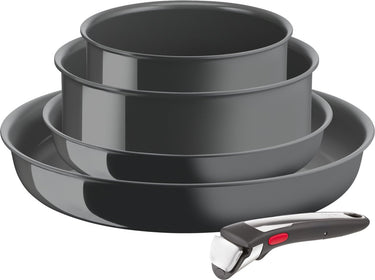Tefal ingenio renew - koekenpannenset - 5-delig - pfas-vrij - keramisch - inductie - stapelbaar - afneembare handgreep