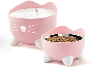 Catit pixi fountain combo kit - kattendrinkbak - pink wit