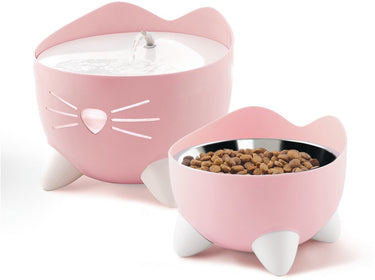 Catit pixi fountain combo kit - kattendrinkbak - pink wit