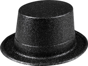 Boland - hoed glitter zwart - 57 - volwassenen - unisex - glitter and glamour