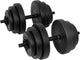 Tunturi gewichten - halterset - dumbbell set - 2 stuks - totaal 28kg - zwart - vinyl - incl. gratis fitness app