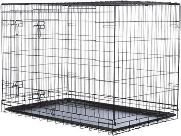 Trixie hondenkennel - inklapbaar, zwart - 109x71x79 cm, met veiligheidssloten, kunststof schuiflade
