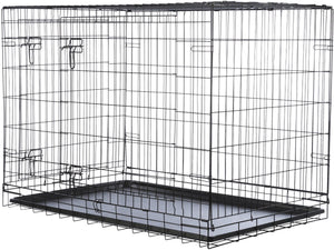 Trixie hondenkennel - inklapbaar, zwart - 109x71x79 cm, met veiligheidssloten, kunststof schuiflade