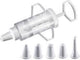 Westmark decoratiespuit, met 5 spuitmonden, inhoud: 100 ml, kunststof, doorzichtig wit, 30772270