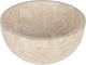 Differnz boomer waskom - 21x12cm - rond - marmer - beige