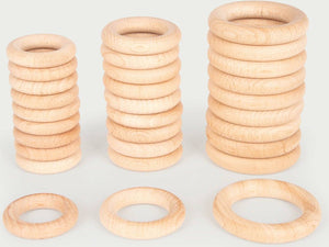 Tickit® ringen blank hout 56 mm