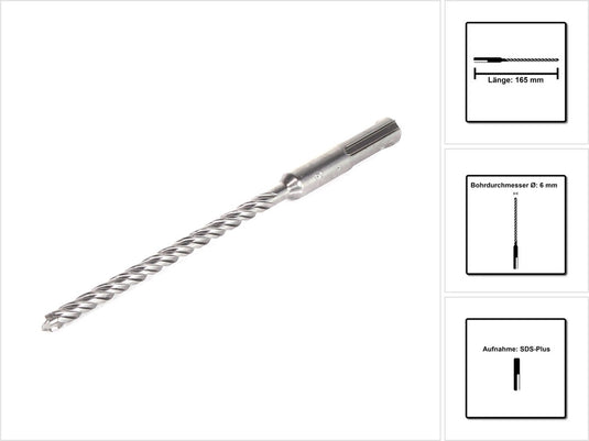 Makita b-57978 p4s: sds-plus boor 6x165mm