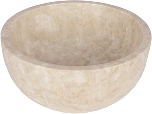 Differnz boomer waskom - 21x12cm - rond - marmer - beige