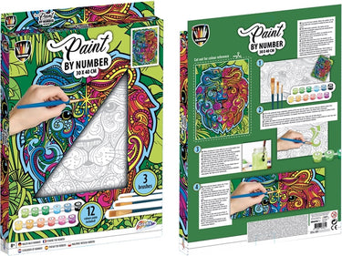 Grafix schilderen op nummer canvas - leeuw
