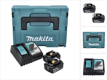 Makita 198116-4 18v li-ion accu starterset (2x 6,0ah) in mbox