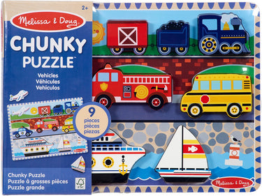Melissa doug – houten puzzel – voertuigen