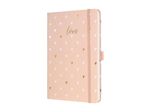 Sigel notitieboek a5 - jolie - 174 pagina's - 80 grams - lijn - pink love - si-jn335