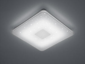 Trio samurai - plafondlamp - wit - incl. 1x smd 21,5 w - voetschakelaar