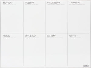 Desq weekplanner 4320 metaal wit
