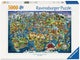Ravensburger legpuzzel illustrated world map - 5000st.