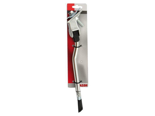 Simson Zijstandaard verstelbaar Simson met 30mm brede plaat zilver