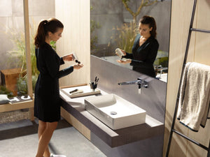 Hansgrohe metropol ééngreeps wastafelmengkraan afbouwdeel met voorsprong 225 mm en afvoerplug polished gold optic