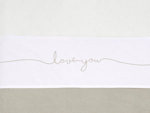 Jollein baby laken wieg 75x100cm love you - nougat