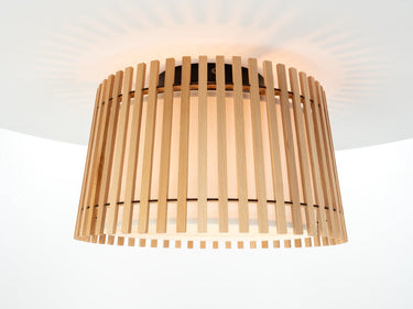 Eglo fattoria plafondlamp - e27 - ø 38 cm - zwart bruin wit - hout textiel