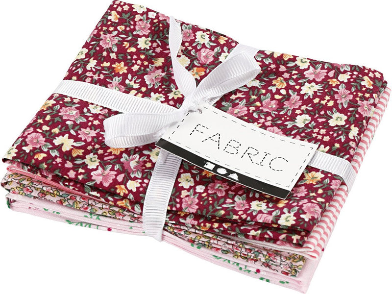 Chargez l'image dans la visionneuse de la galerie, Creativ company patchwork stof roze 45x55cm, 4st.
