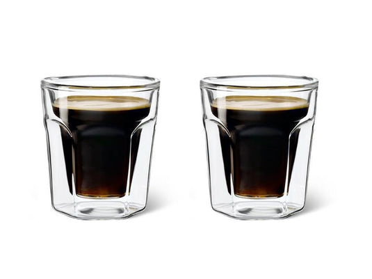 Leopold vienna - dubbelwandige koffieglazen espresso 100ml (set van twee stuks)