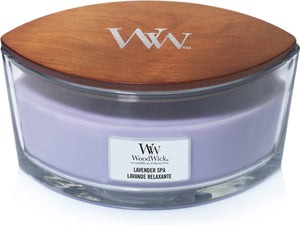 Woodwick heartwick flame ellipse geurkaars - lavender spa - 50 branduren