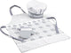 New classic toys ® keukenschort wit zilver inclusief kookmuts en ovenwant