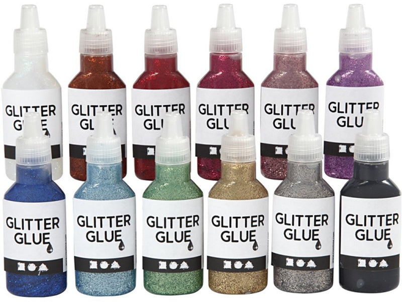 Chargez l'image dans la visionneuse de la galerie, Creativ company glitterlijm diverse kleuren, 12x25ml
