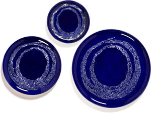 Serax - ottolenghi feast - bord s - donkerblauw wit - 19 ø - 2 stuks