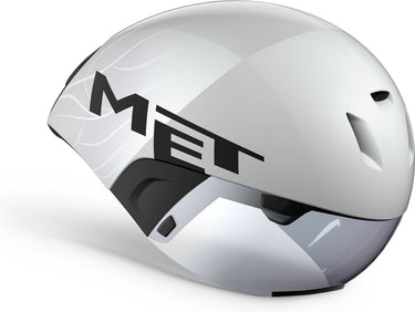 Met codatronca fietshelm - tijdrit - maat l - white silver matt glossy