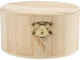 Creativ company houten knutseldoos rond met deksel 11cm opbergbox.