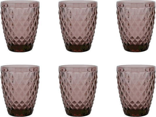 Medard de noblat - diamond - glas 22 cl - paars - 6 delig