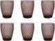 Medard de noblat - diamond - glas 22 cl - paars - 6 delig