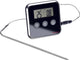Westmark digitale braadthermometer, met alarm, om op te hangen of neer te zetten, roestvrij staal kunststof, zilver zwart, 12912280