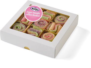 Katja snoep giftbox - zure matten - 200g