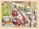 Goki puzzel: brandbestrijding 40x30x0,8cm, 96-delig, hout, 3+