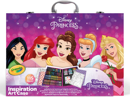 Crayola - hobbypakket - disney princess inspiratie kleurkoffer voor kinderen - 115 stuks