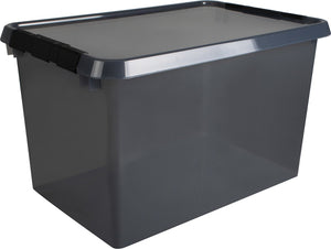 Sunware comfort line opbergbox 62l - 60x40x34 cm - transparant grijs
