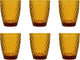 Medard de noblat - diamond - glas 22 cl - geel - 6 delig