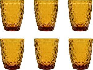 Medard de noblat - diamond - glas 22 cl - geel - 6 delig