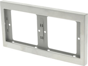 Berker k5 afdekraam 2-voudig rvs