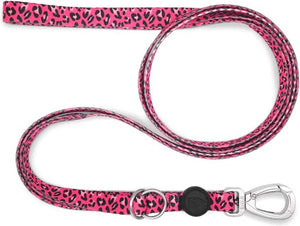 Morso hondenriem verstelbaar gerecycled bubble leo roze