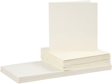 Creativ company cc kaarten enveloppen off-white 15x15 cm 50 sets