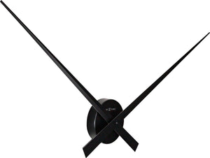 Nextime hands – wandklok – 85 cm – aluminium – zwart