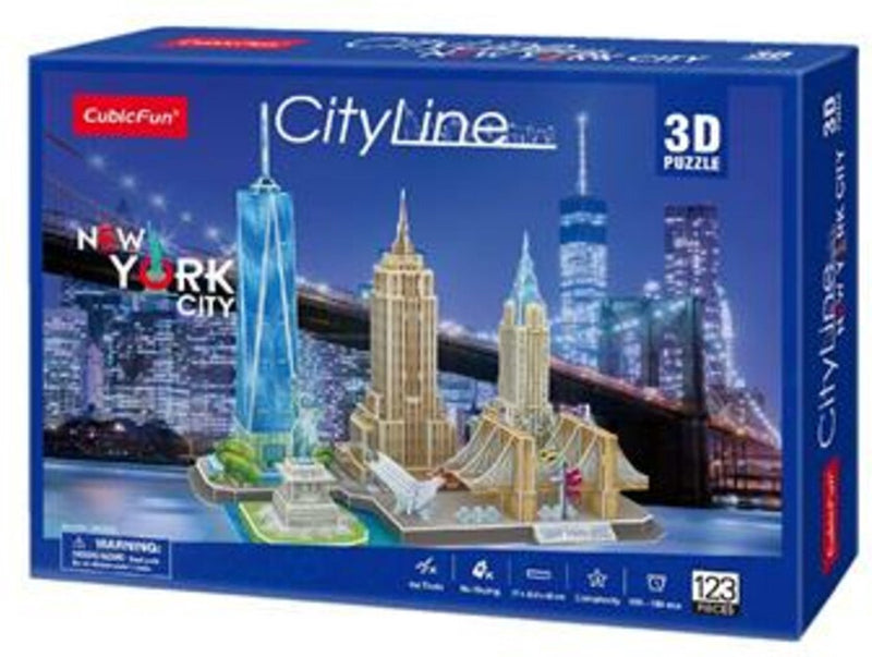 Afbeelding laden in galerijviewer, Cubic fun 3d-puzzel city line new york city - 123 stukjes - vanaf 8 jaar

