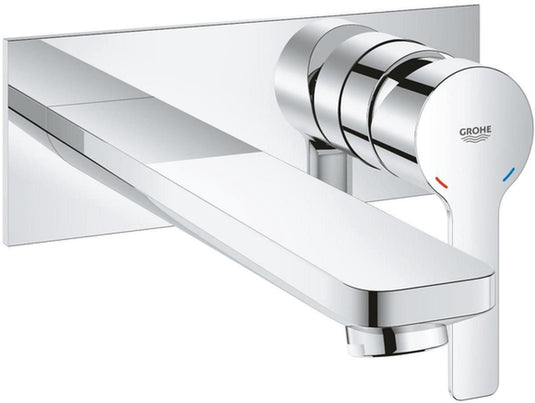 Grohe lineare new tweegats wastafelkraan l - lange uitloop - wandmontage - chroom