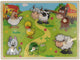 Lobbes speelgoed bv lobbes houten puzzel boerderijdieren - educatief speelgoed 7 stukjes.